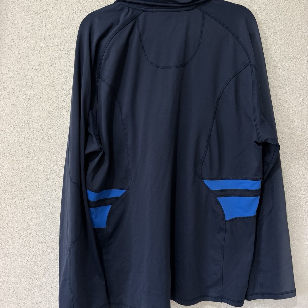 ALO Men's Navy Blue Pullover 1/4 Zip Activewear Jacket Cool Fit Athleisure XL - Picture 2 of 10